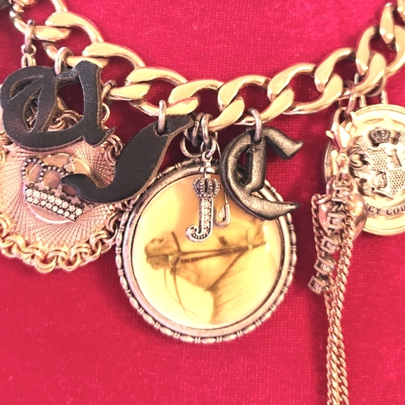 JUICY COUTURE Y2k Western Horseshoe JC Spurs Gold Chunky 16" Chain Toggle EUC LN - Picture 7 of 16